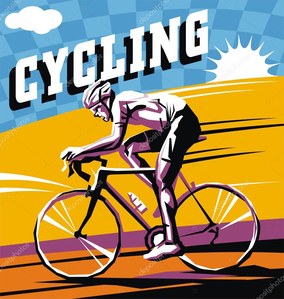 Colorful Bike cycling vector poster