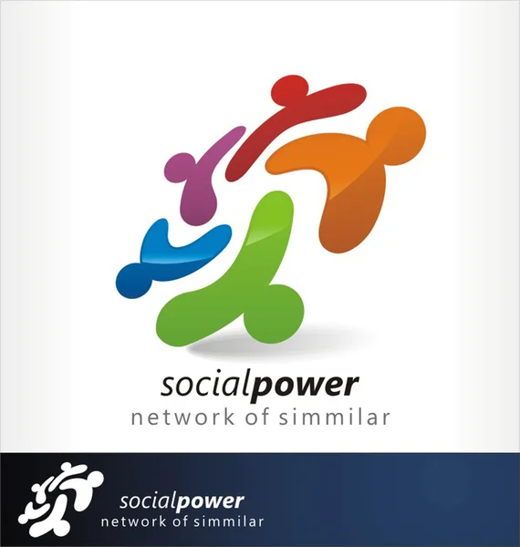 Soziales Logo — Stockvektor