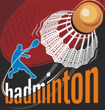 Badminton poster vektör