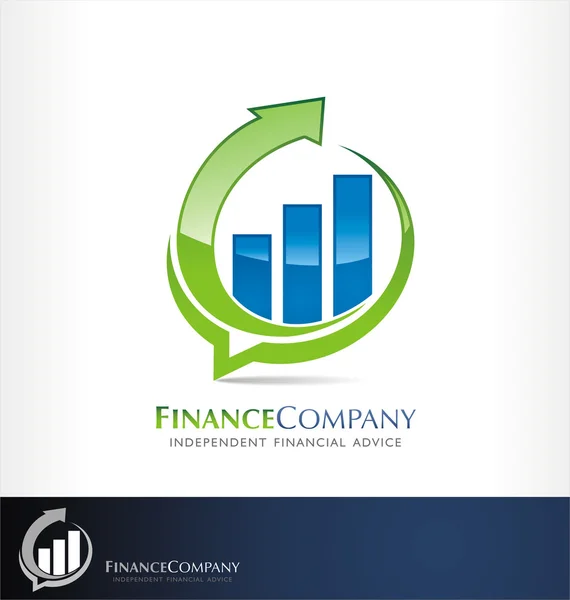 Finanzas logo vector — Vector de stock