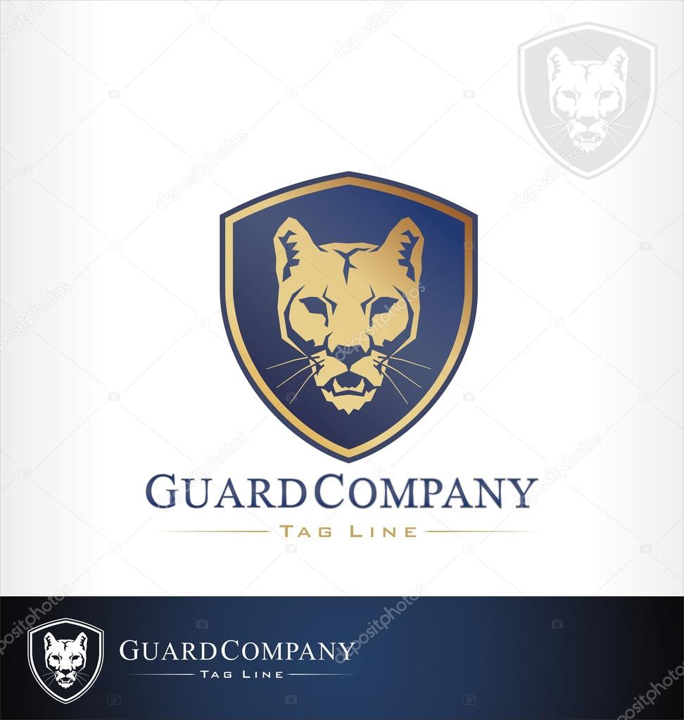 Mountain lion cougar puma vector symbol logo