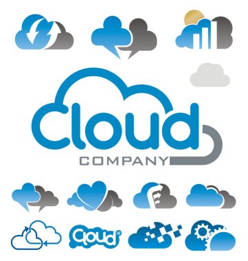 Cloud logo symbol vector