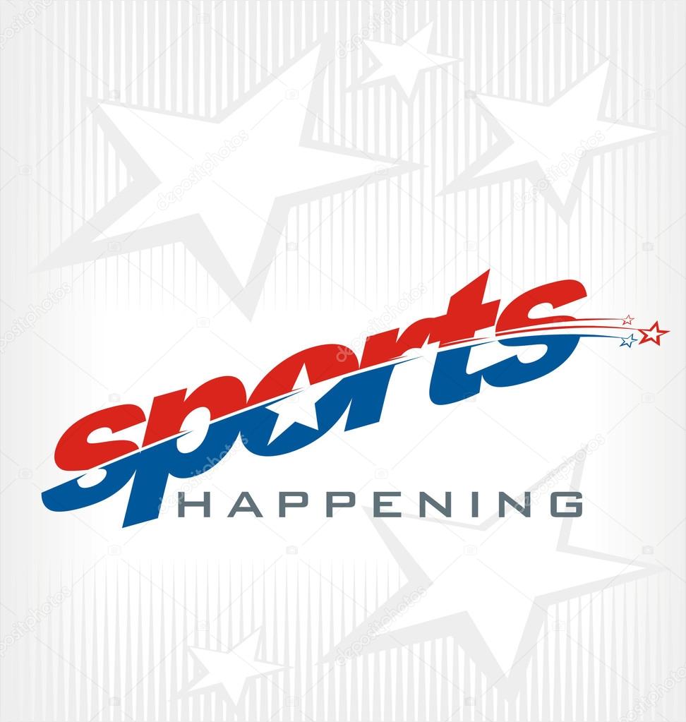 sport text logo vector