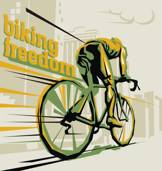 Ilustración ciclista. Capas vector ciclismo . Ilustración De Stock
