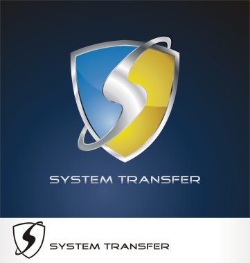 Sistem transfer logo vektör