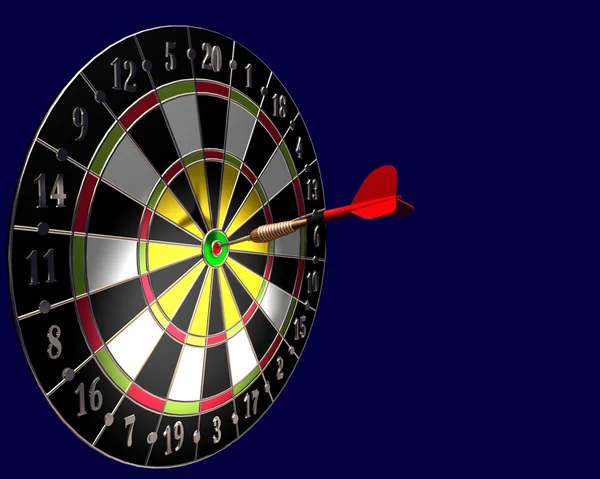 Ilustrasi Dart board 3d — Stok Foto