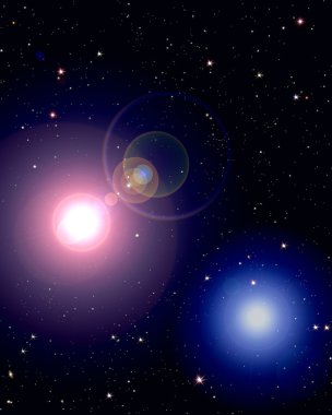 Kozmik yıldızlı gökyüzü illüstrasyon