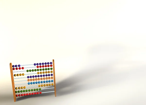 Abacus colorido sobre fundo branco — Fotografia de Stock