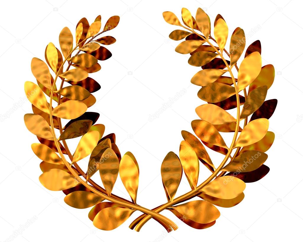 Golden laurel wreath
