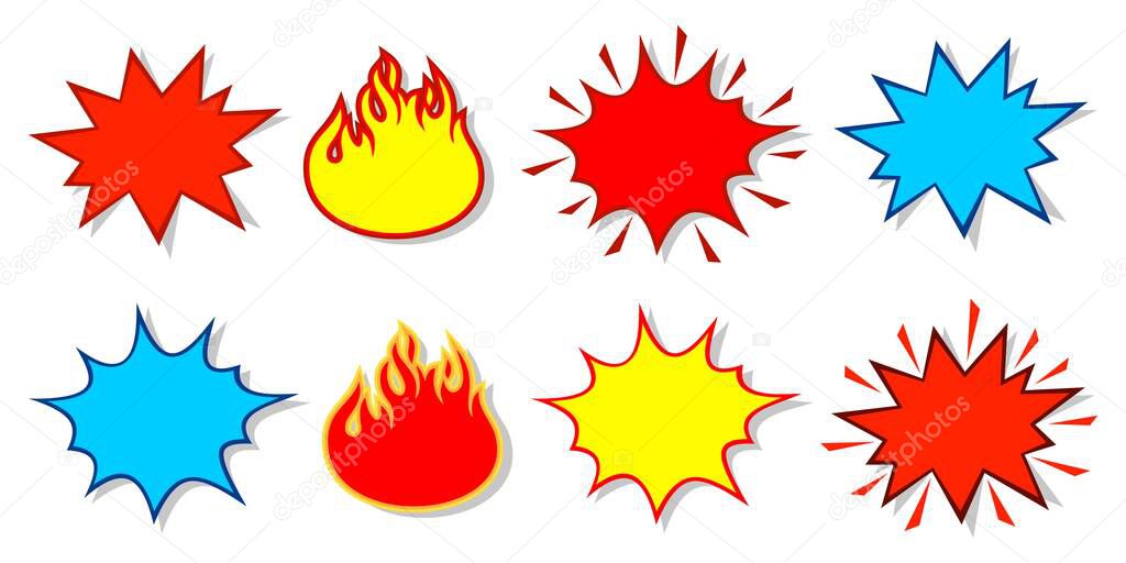 Abstract Cartoon Blank Balloons Sale Price Offer Deal Vector Labels Templates. Vector illustration