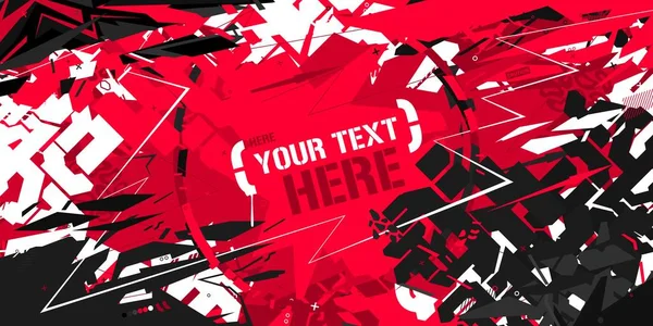 Şehir Siberpunku Kara ve Kırmızı Soyut Graffiti Biçimli Sanatçı Sanatı