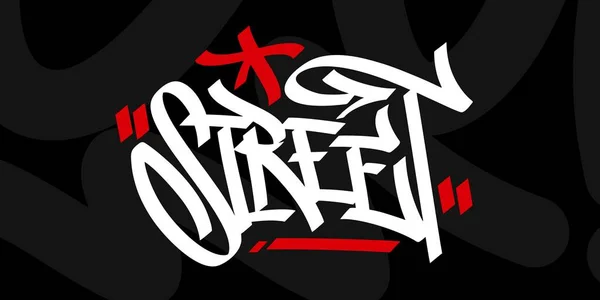 Hip Hop Hand, Urban Graffiti Style Word Street Vector Illustration Art 'ı yazdı