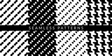 Düz Siyah ve Beyaz Geometrik Arkaplan Örnekleri Vektörü Ayarlandı