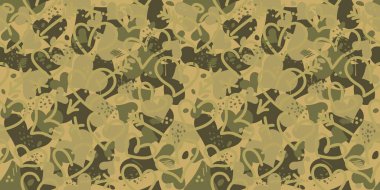 Desert Olive Khaki Doku Kamuflajı Kalpsiz Kalıpsız Arkaplan Vektör Çizimi Sanatı