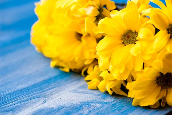 Bouquet of yellow chrysanthemum flowers — Stock Photo, Image