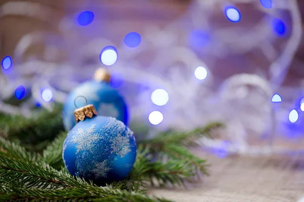 Bolas de ornamento de Natal, decoração de abeto — Fotografia de Stock