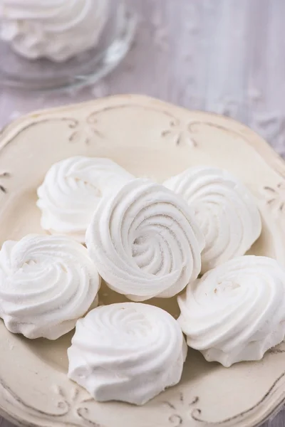 White apple marshmallows,  zephyr for valentine day — Stock Photo, Image