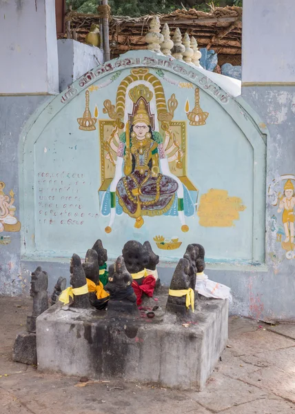 Vishnu-Durga and Navragrahas at Amma Mandapam. — Stock Photo, Image