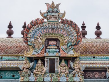Gopuram Shrirangam, geniş yay dekorasyon.