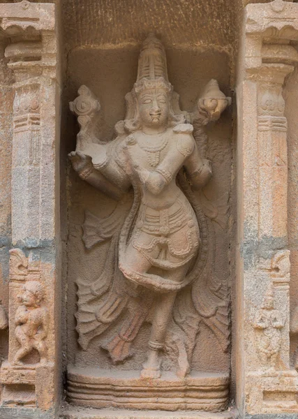 Staty av dans Vishnu på Shirangam Temple. — Stockfoto