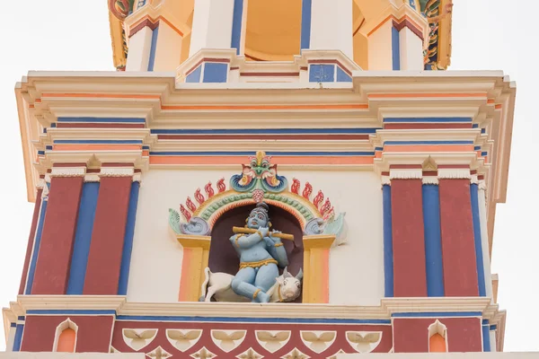 Krishna statue on facade of Chidambara Palace. — Stock Photo, Image