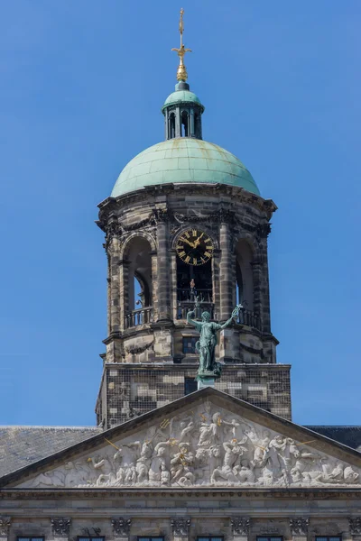 Top of Royal Palace in Amsterdam. — Stock Photo, Image
