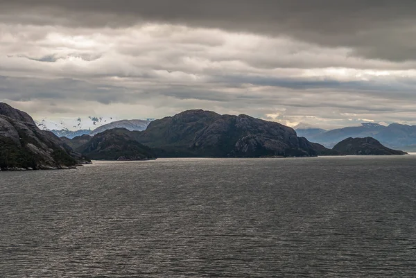 Sarmiento Channel Чилі Грудня 2008 Amalia Glacier Fjord Світле Небо — стокове фото