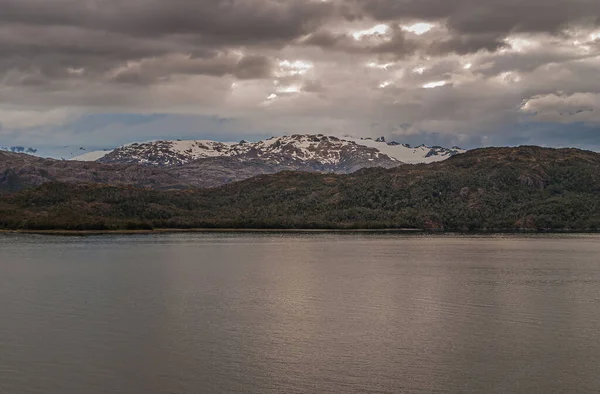 Sarmiento Channel Chile Prosince 2008 Amalia Glacier Fjord Široký Záběr — Stock fotografie