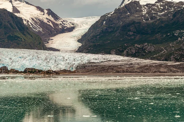 Sarmiento Channel Chile December 2008 Amalia Glacier Ending Green Ish — 图库照片