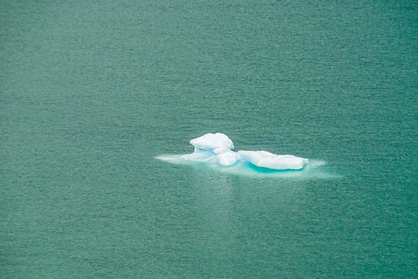 サルミエント海峡2008年12月11日 アメリア氷河 緑の水に浮かぶ氷の崩壊部分の閉鎖 — ストック写真