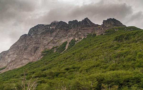 Ushuaia Tierra Del Fuego Argentinië December 2008 Martial Mountains Nature — Stockfoto