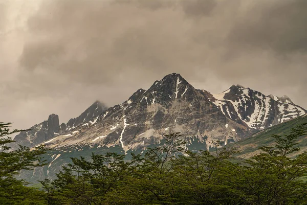 Ushuaia Tierra Del Fuego Argentinië December 2008 Martial Mountains Nature — Stockfoto