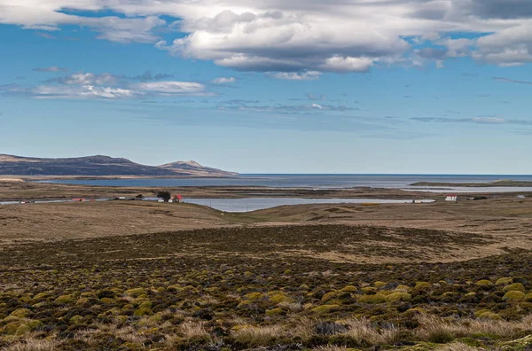 Islas Malvinas Reino Unido Diciembre 2008 Amplio Paisaje Desnudo Tierra — Foto de Stock