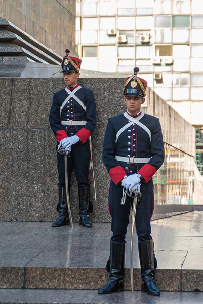 Montevideo Uruguay December 2008 Closeup Honor Guards Statue Jose Gervasio — Stock Photo, Image