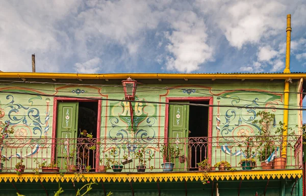 Buenos Aires Argentina Dezembro 2008 Bairro Boca Fachada Artisticamente Pintada — Fotografia de Stock