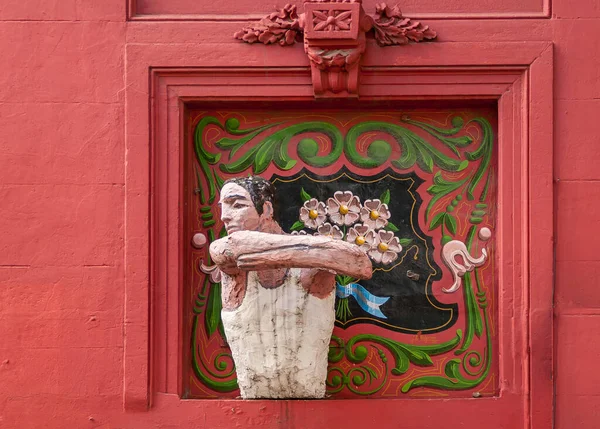 Buenos Aires Argentina Dezembro 2008 Bairro Boca Afresco Colorido Peito — Fotografia de Stock