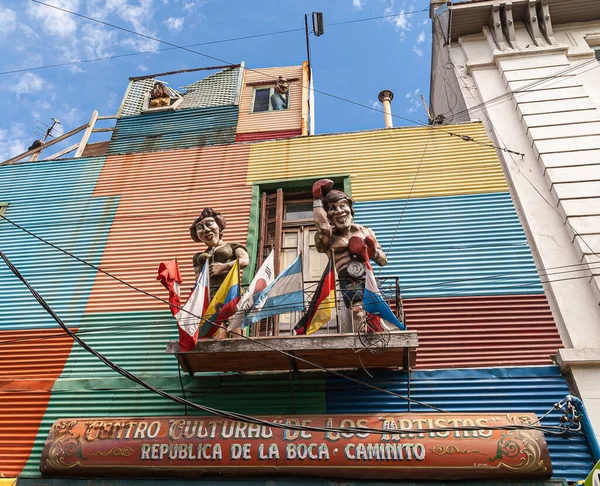 Buenos Aires Argentina Diciembre 2008 Barrio Boca Muñecas Humanas Tamaño — Foto de Stock