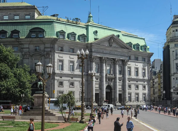 Buenos Aires Argentina Dicembre 2008 Massiccio Edificio Storico Grigio Banca — Foto Stock