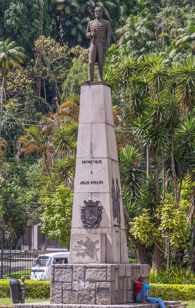 Petropolis Brasilien Dezember 2008 Frontansicht Auf Die Bronzestatue Von Julio — Stockfoto