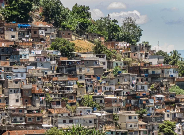 Rio Janeiro Brasil Dezembro 2008 Parte Favela Encosta Montanhosa Sob — Fotografia de Stock