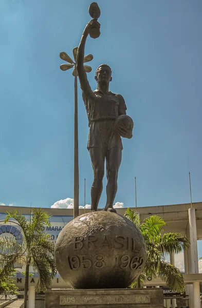 Rio Janeiro Brasil Dezembro 2008 Estátua Hilderaldo Bellini Fora Estádio — Fotografia de Stock