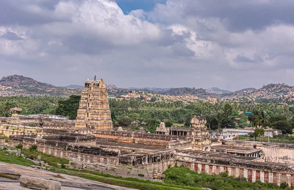 Hampi Karnataka India November 2013 Virupaksha Temple Complex Wide Landscape — Stock Photo, Image