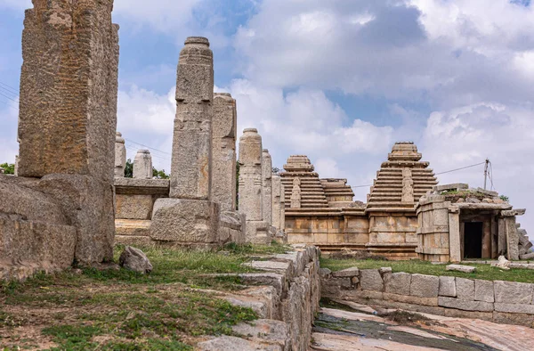 Hampi Karnataka Indien November 2013 Virupaksha Tempelkomplex Braune Steinruinen Von — Stockfoto