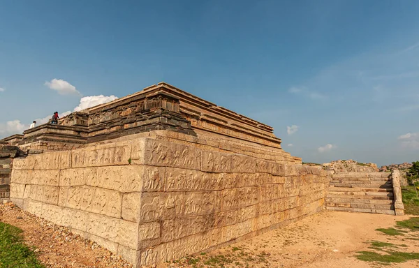 Hampi Karnataka Indien November 2013 Ansicht Von Mahanavami Dibba Oder — Stockfoto