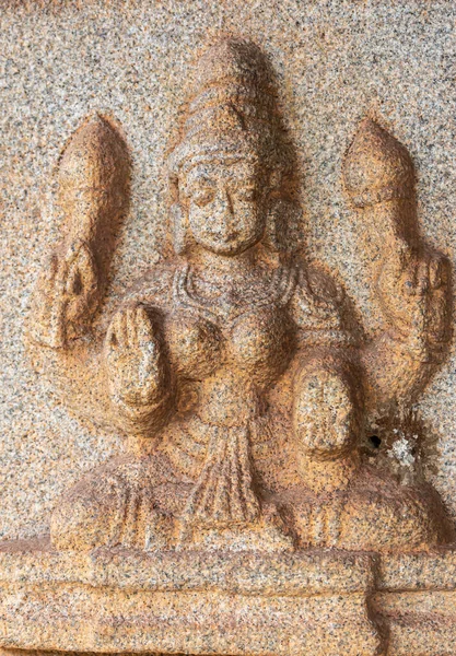 Hampi Karnataka Índia Novembro 2013 Hazara Rama Temple Closeup Pedra — Fotografia de Stock