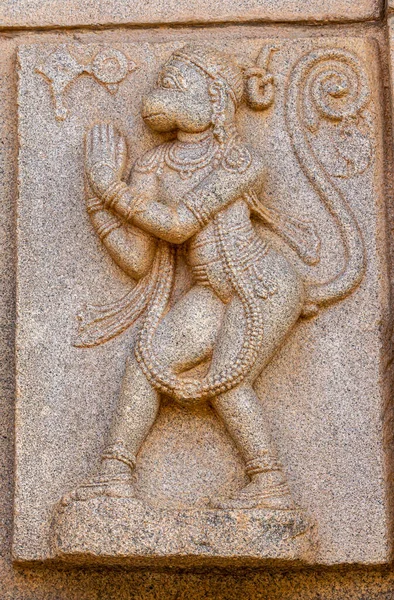 Hampi Karnataka Índia Novembro 2013 Hazara Rama Temple Closeup Esculturas — Fotografia de Stock