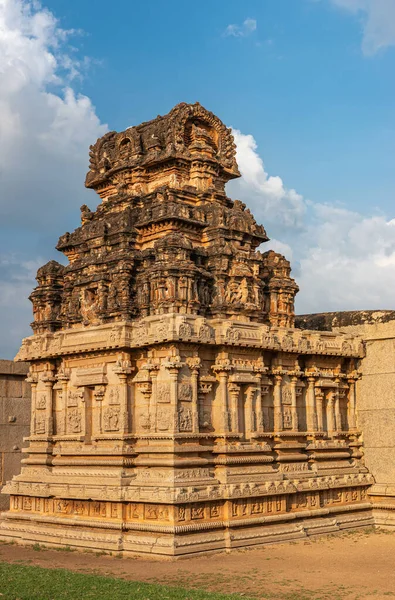 Hampi Karnataka Inde Novembre 2013 Temple Hazara Rama Soirée Jaune — Photo