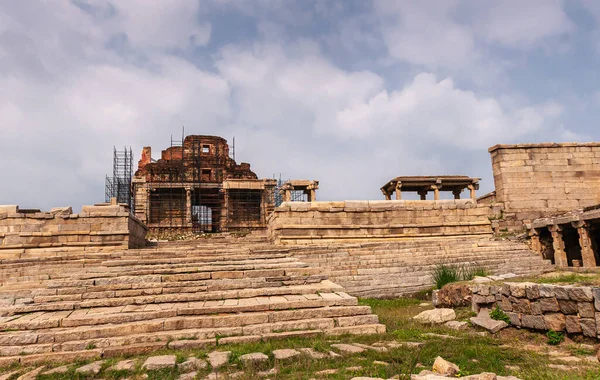 Hampi Karnataka India November 2013 Sri Krishna Temple Ruins Long — Stock Photo, Image