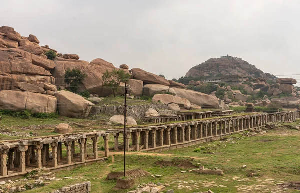 Hampi Karnataka India Noviembre 2013 Tanque Sri Krishna Ruinas Piedra — Foto de Stock