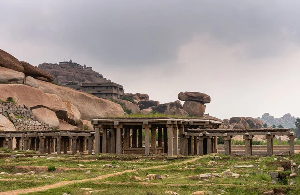 Hampi Karnataka Indien November 2013 Sri Krishna Panzer Trümmern Überreste — Stockfoto